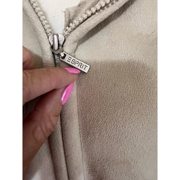 Esprit Faux Shearling Cream Jacket - Picture 10 of 16